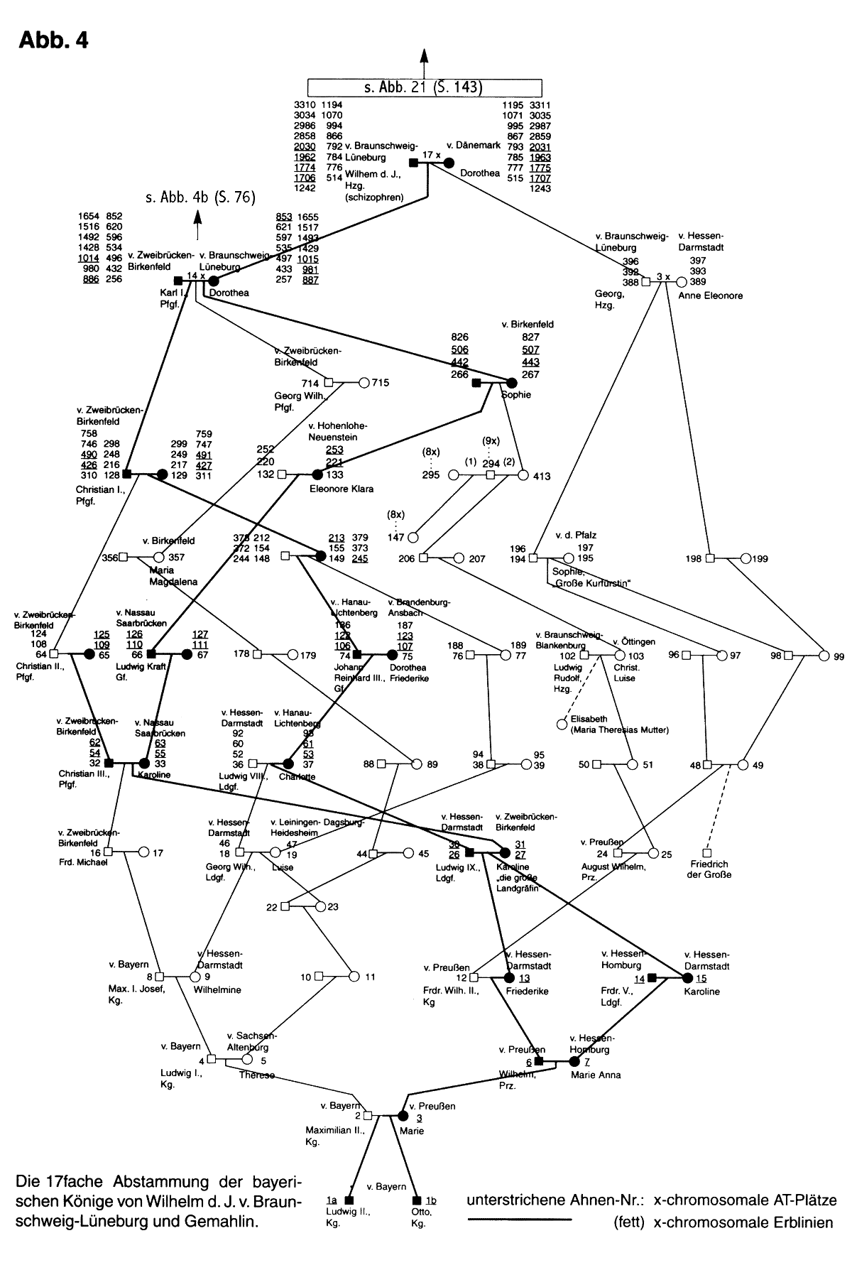 17fache Abstammung der bayrischen Könige