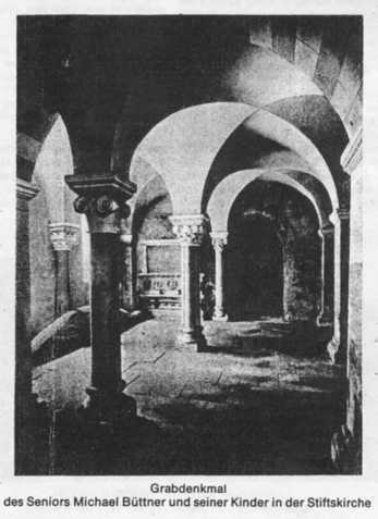 Grabdenkmal des Seniors Michael Büttner und seiner Kinder in der Stiftskirche