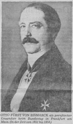 Bismarck als preußischer Gesandter, zwischen 1851-1858 