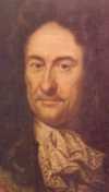 Leibniz. Titelbild eines Prospektes des Leibniz-Forums Altdorf