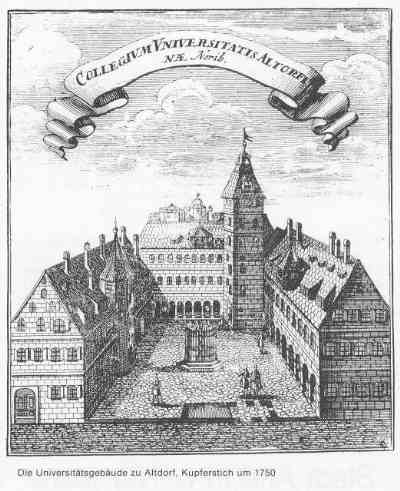 Die Universitätsgebäude zu Altdorf